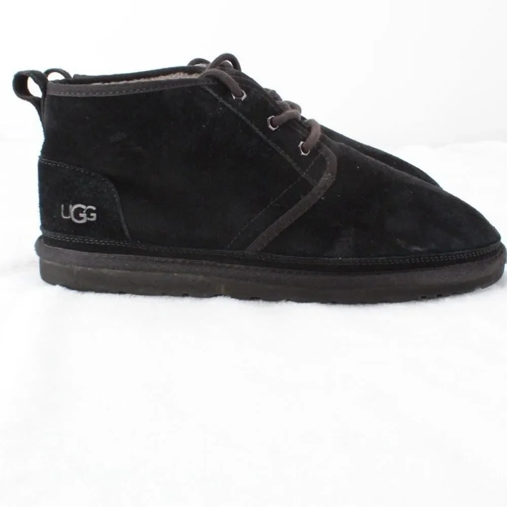 UGG NEUMEL Black Suede Sherpa Lined Chukka Boot 3236 Men Size 11